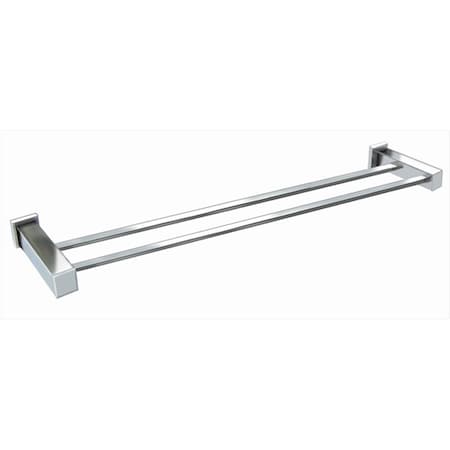 Highkey Square Series 24 In. Double Rail Towel Bar LR1543727